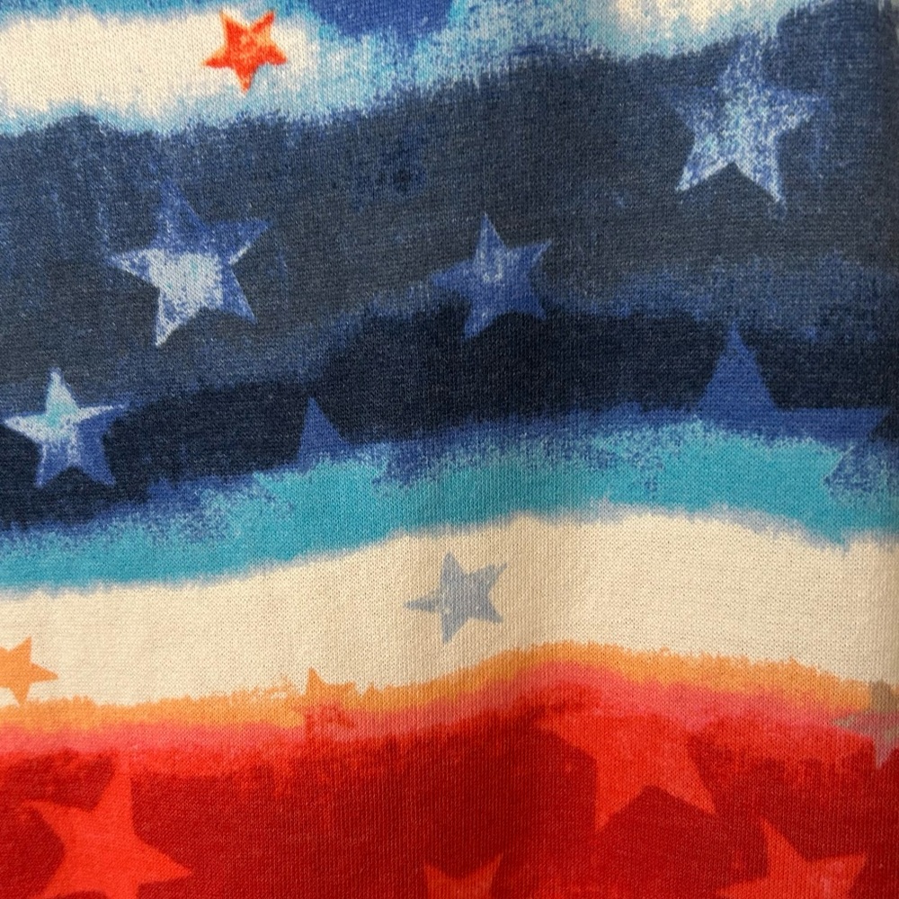 Juicy Couture Red White & Blue Tie-Dye Stars Stripes Full Zip Hoodie Jacket - Picture 8 of 10